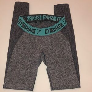 Grey/teal Gymshark Flex leggings